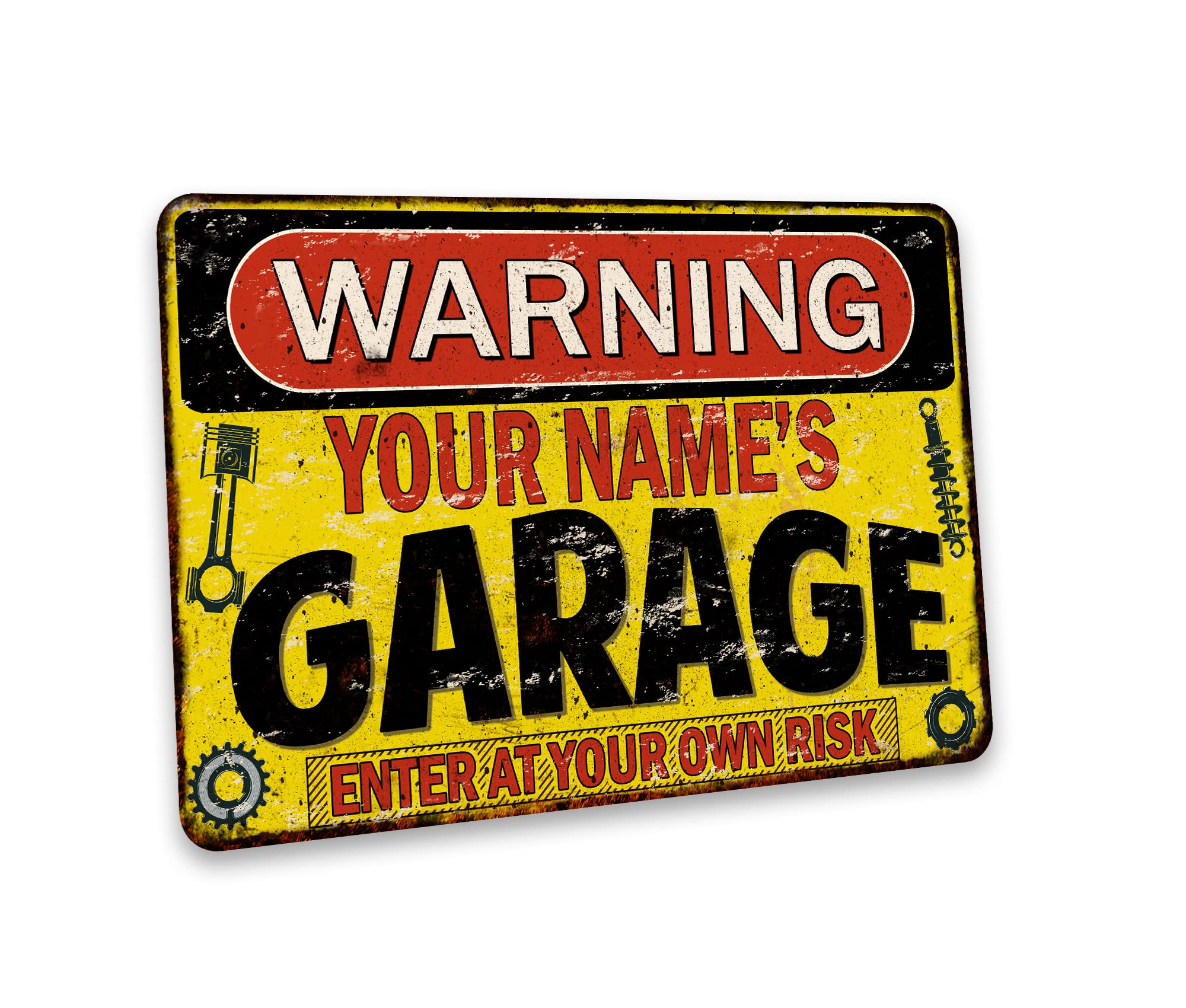 Personalized Warning Garage Sign Workshop Custom Gift Mancave Sign Mechanic Workshop Wall Art Dad Autoshop 108122002023