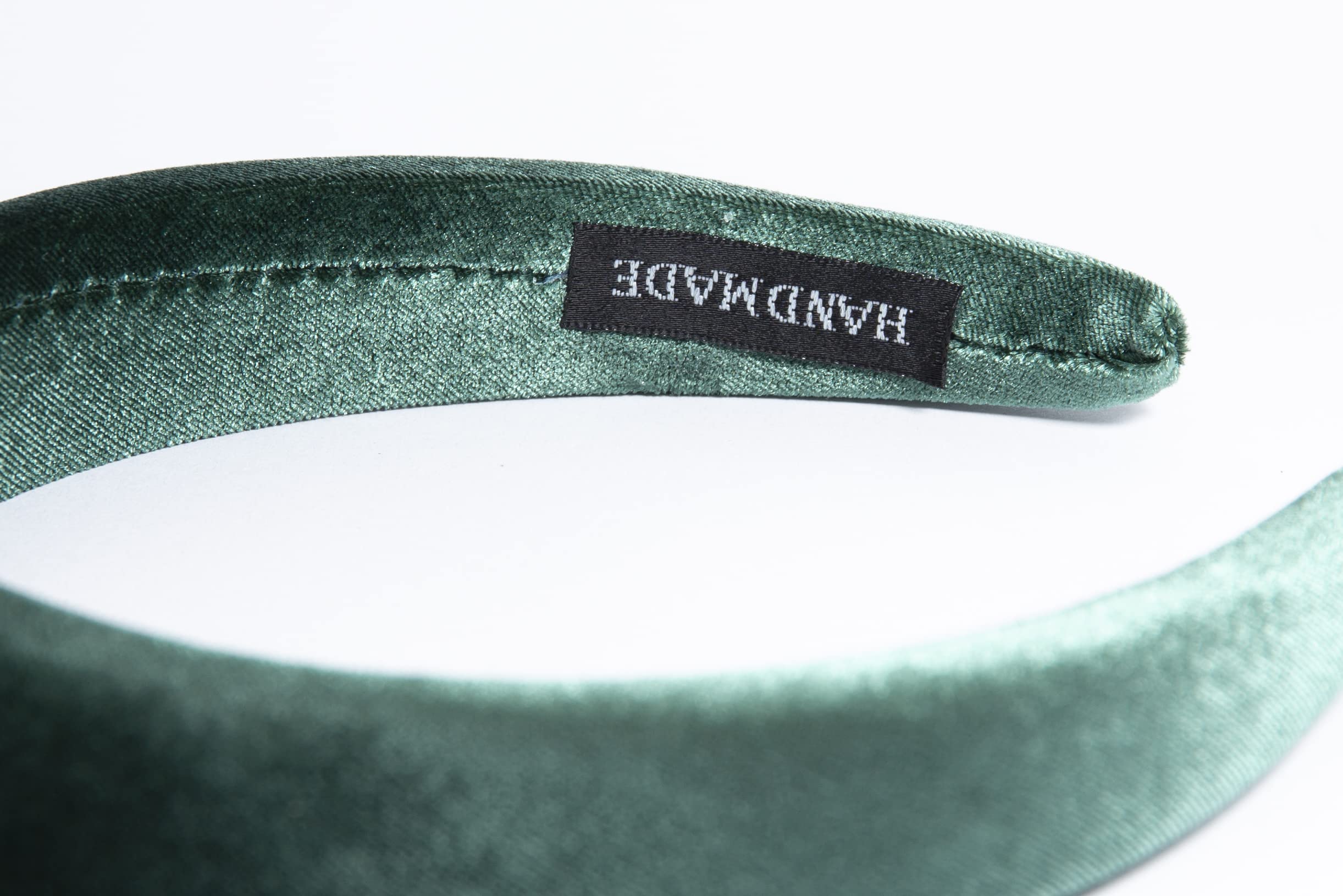 HABAC STUDIO- Headbands for Women Hair Accessories for Women Hair bands for Girls Headbands Velvet Sponge Small 3cm Wide. (GREEN) - Image 3