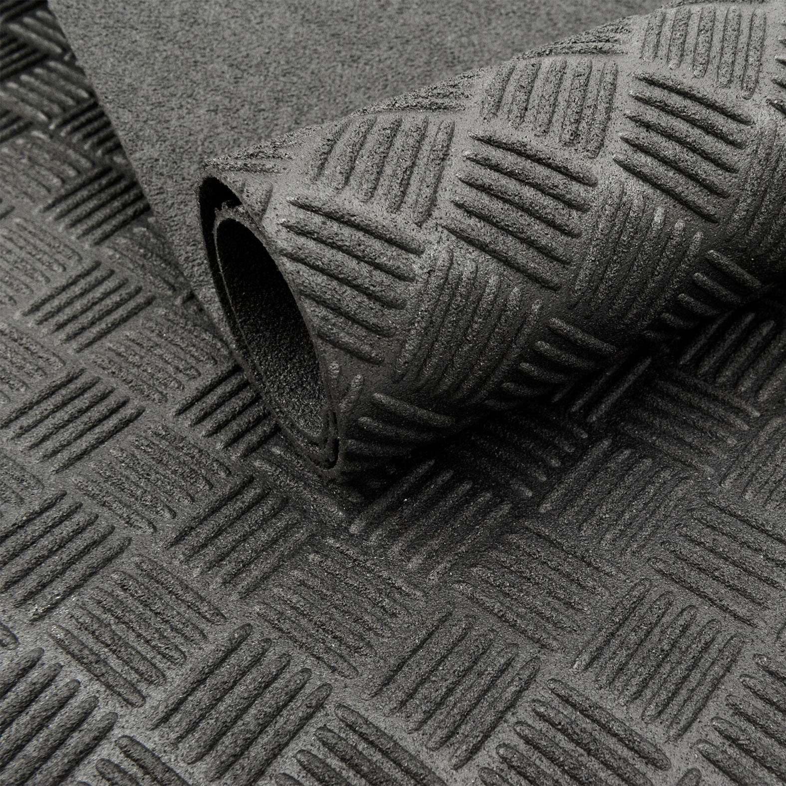 (1.2M, 4M) Non-Slip Recycled Rubber Flooring Rolls|Heavy-Duty Mat 5061050496132