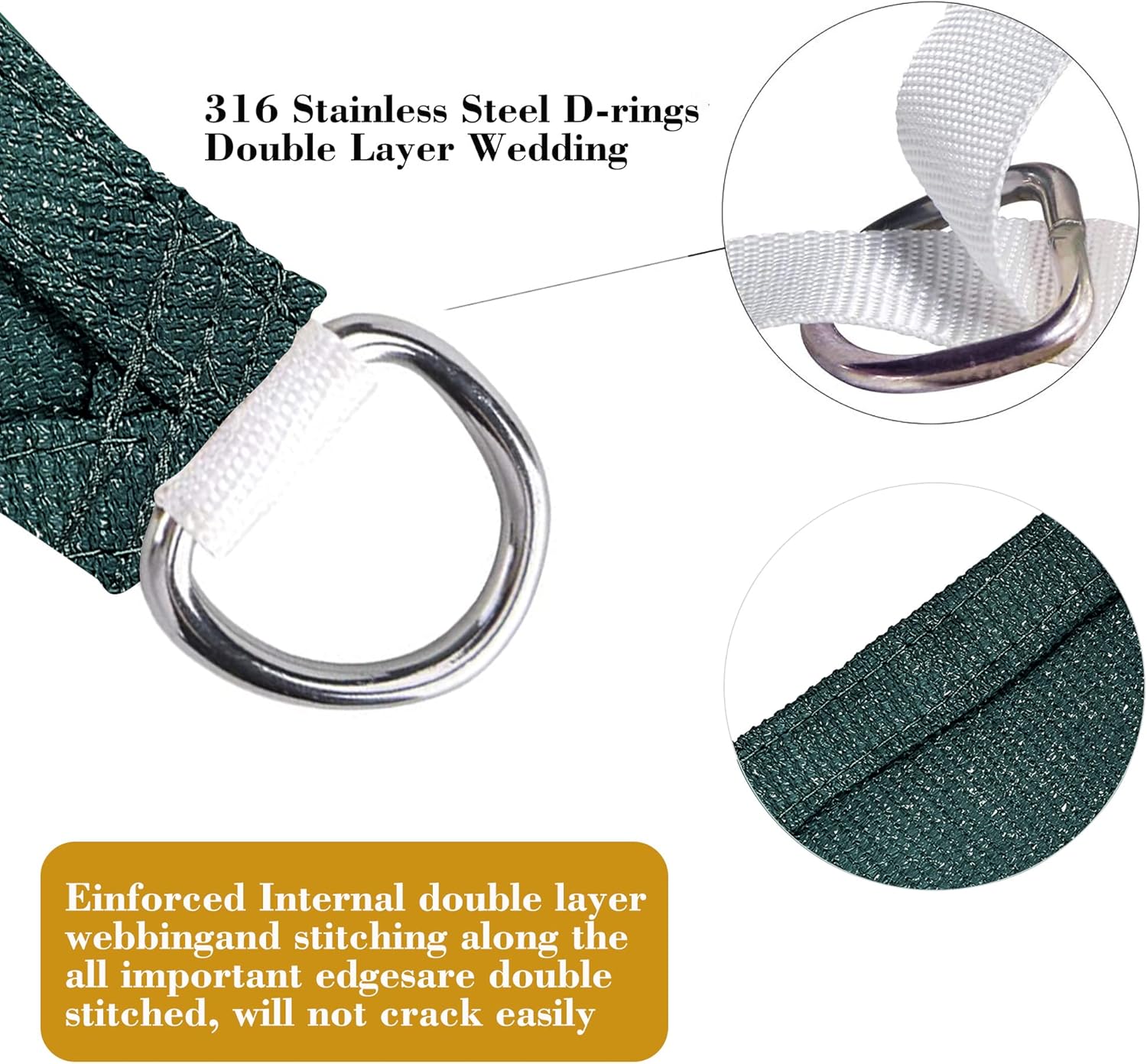10' x 20' Green Rectangle Sun Shade Sail SSP1013 Canopy Durable Fabric UV Block Awning We, Make Custom Sizes