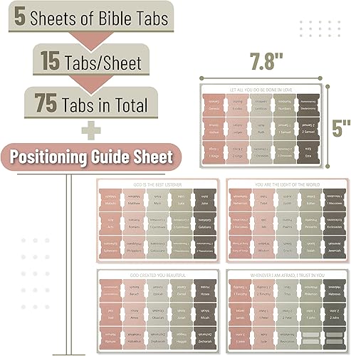 Miniatura 2 de Mr. Pen- Bible Tabs, 75 Tabs, Vintage, Laminated Bible Tabs for Women and Men, Bible Tabs for Study Bible, Bible Index Tabs, Bible Book Tabs, Bible