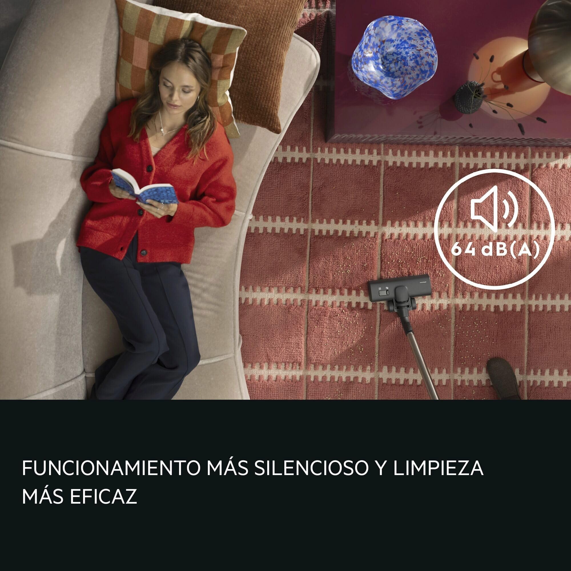 AEG Aspirador 750 W VX83-2EBR Negro | 750 w, 3,5 l, ruido 64 db(a), aspirador con bolsa, apto todo suelo