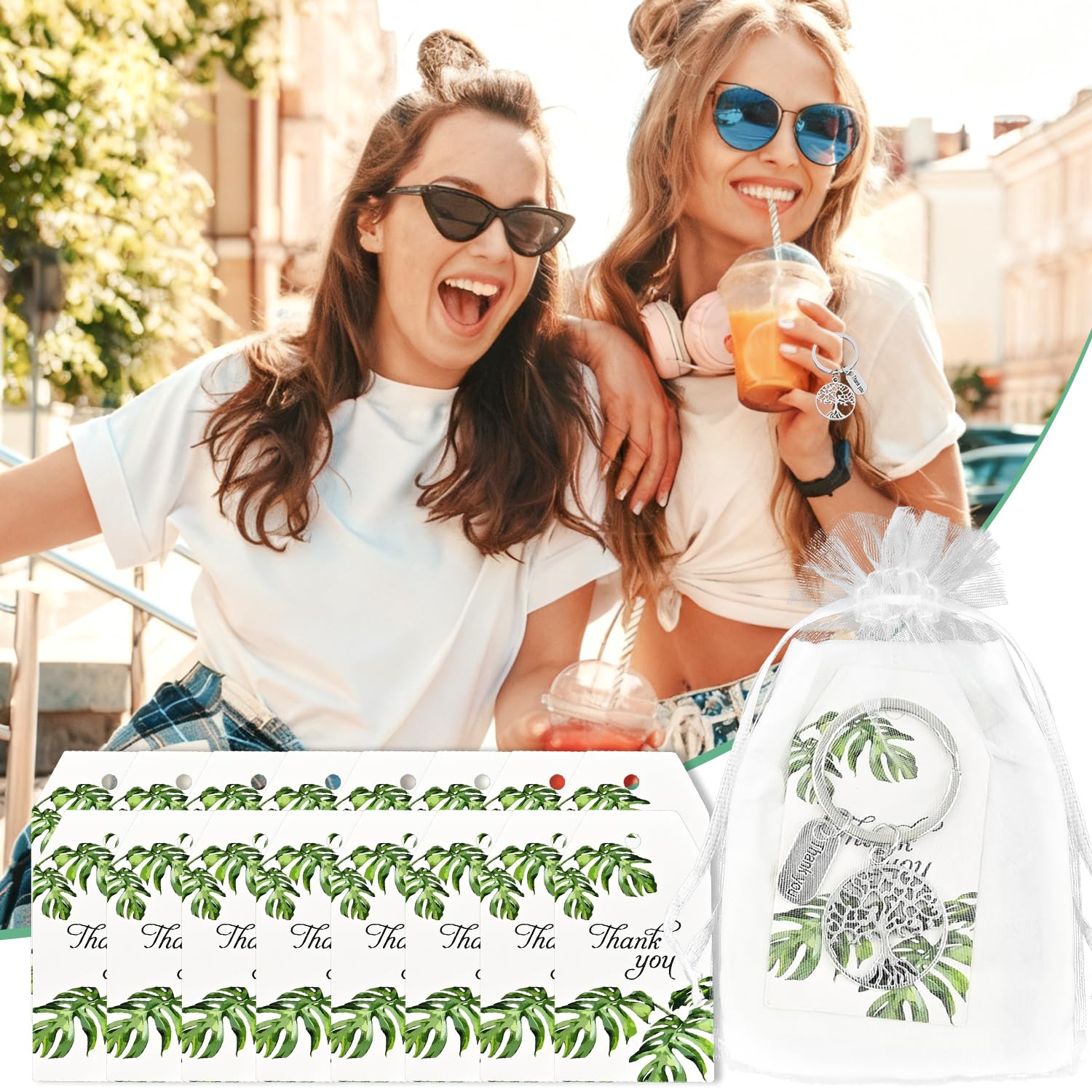 Set de 16 Regalos para Profesores – Llavero Árbol de la Vida con Tarjeta de Agradecimiento para Educación Infantil, Primaria, Secundaria, Jubilación o Despedida