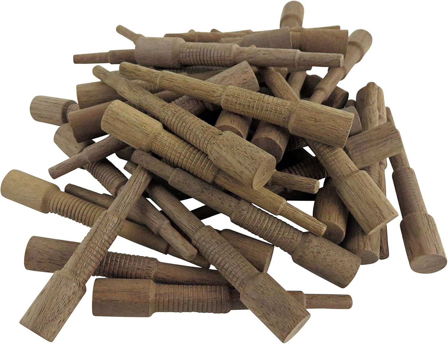 Miller Dowel W12D11-100 Pack of 100 Each 1X Stepped Walnut Dowels 3/8 Inch Diameter for Stock up to 1 Inch Thick