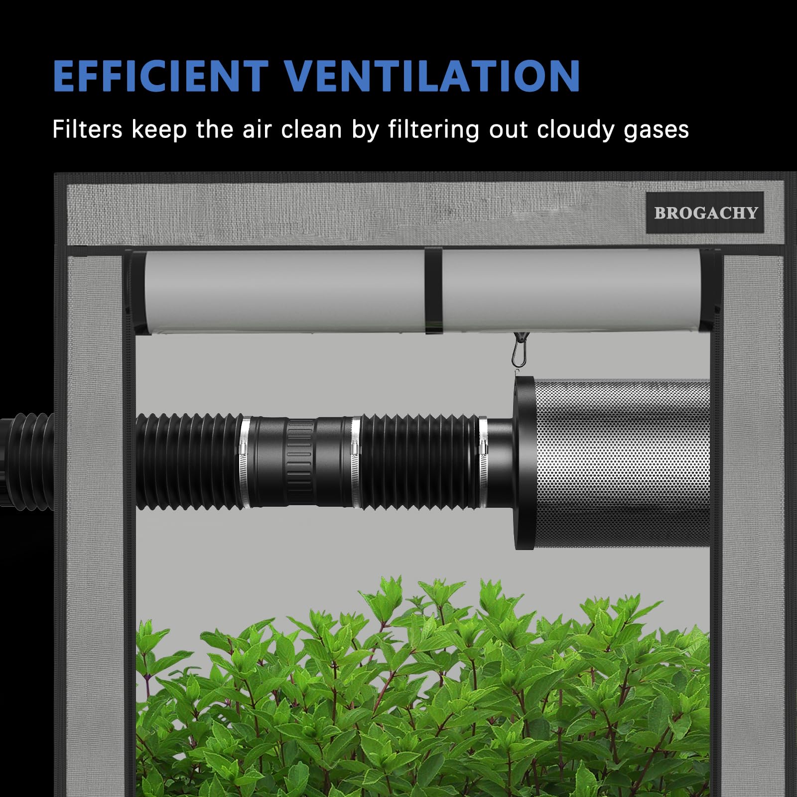 100mm Extractor de Aire con Controlador Ajustable, Motor de CC, Línea Ventilador Extractor de Conducto para Baño, tienda de cultivo, Garage, Cucina,Invernadero, Sótano.