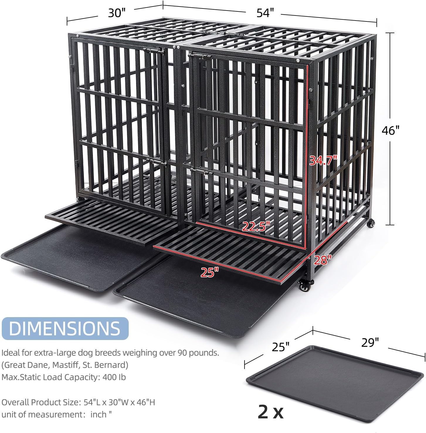 Ultimate Comfort: Review of the 54-Inch Heavy Duty Indestructible Dog Crate for XL & Medium Dogs