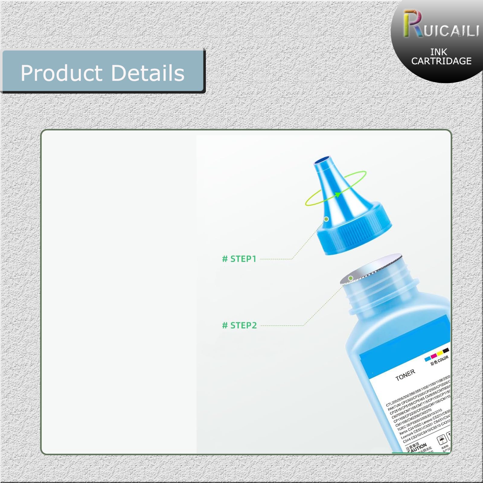 Recharge De Toner Universelle Poudre de Toner Noir Cyan Magenta Jaune Compatible pour Lexmark C3224 C3226 C3210K0 C3210C0 C3210M0 C3210Y0 Toner pour C3224dw C3326dw C3426dw MC3224adwe,4 Pack