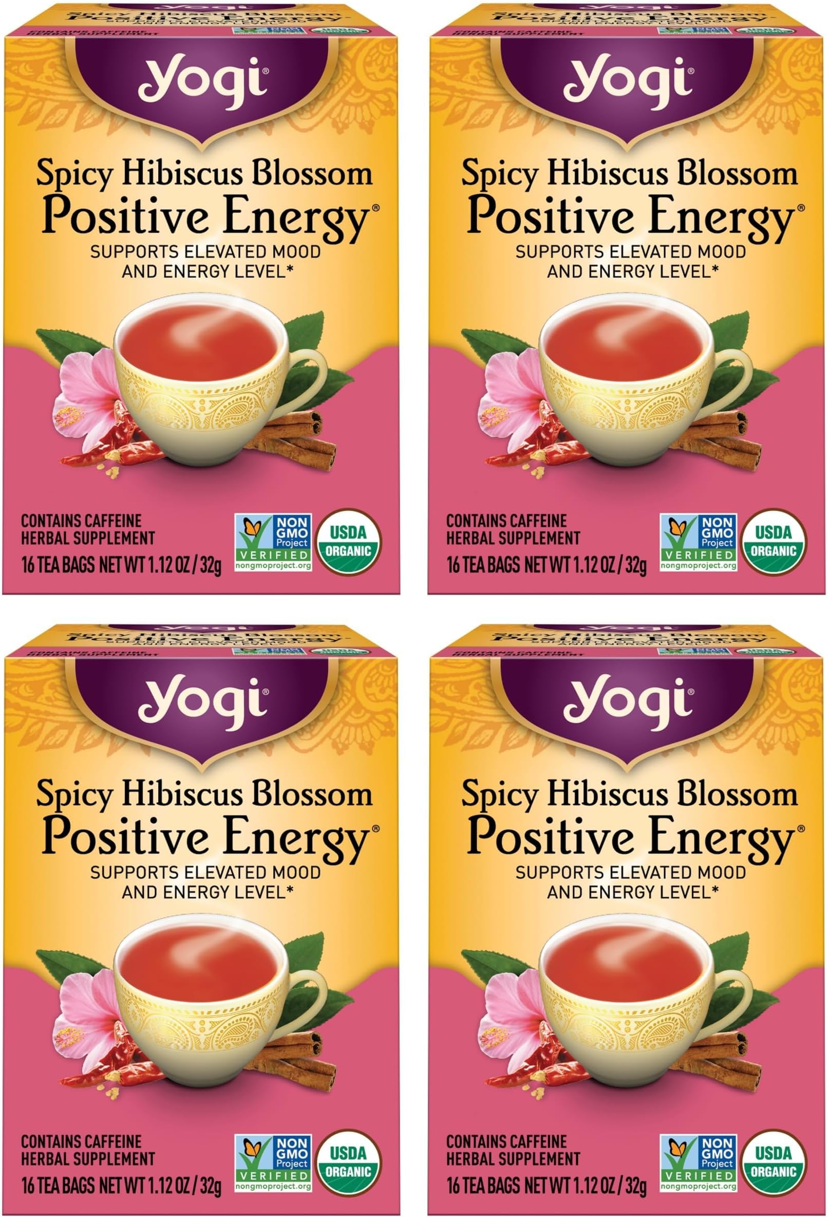 Yogi Spicy Hibiscus Blossom Positive Energy Tea