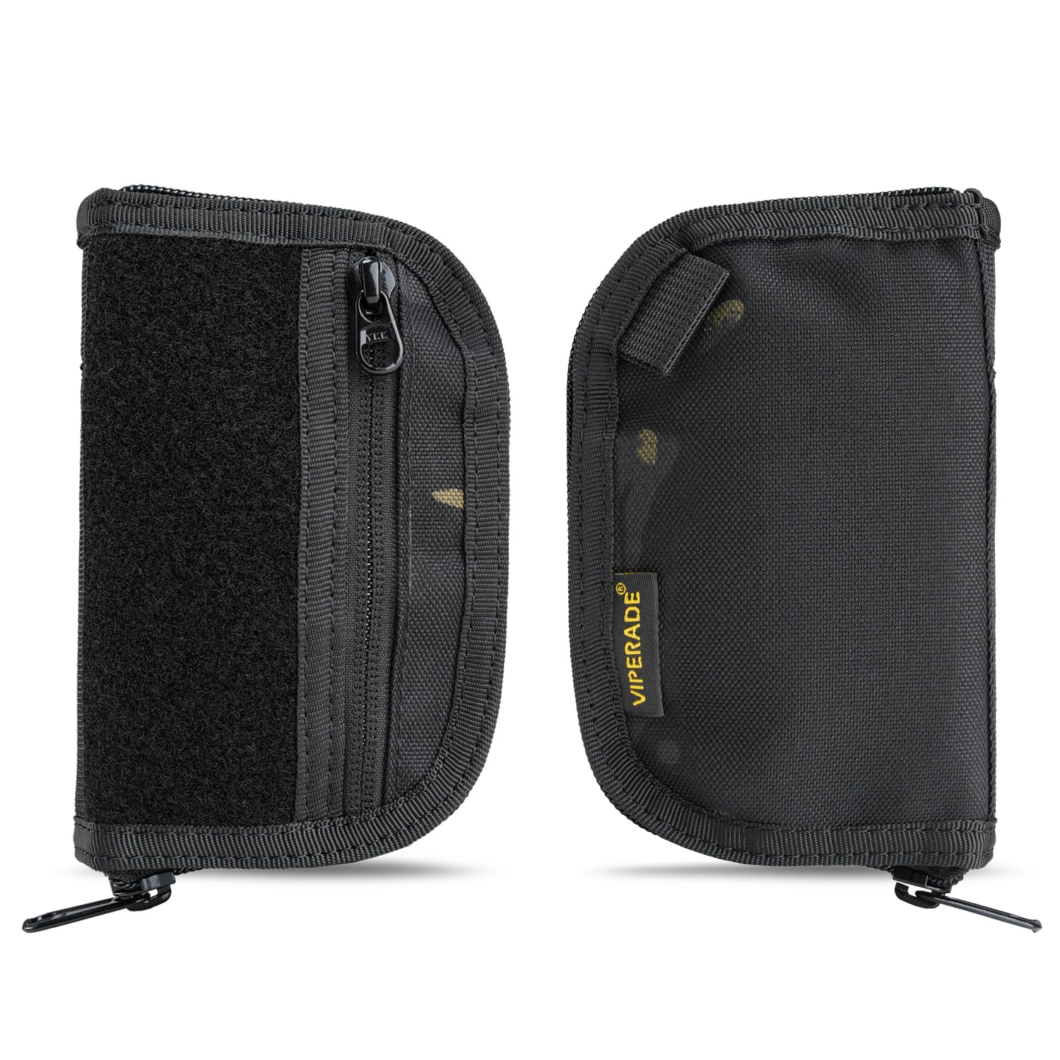 VIPERADE VE21 EDC Pouch Small Pocket Organizer with 9 Compartments, Pocket Tool Pouch with Patches Display Panel, Mini Organizer Bag for Men (Black