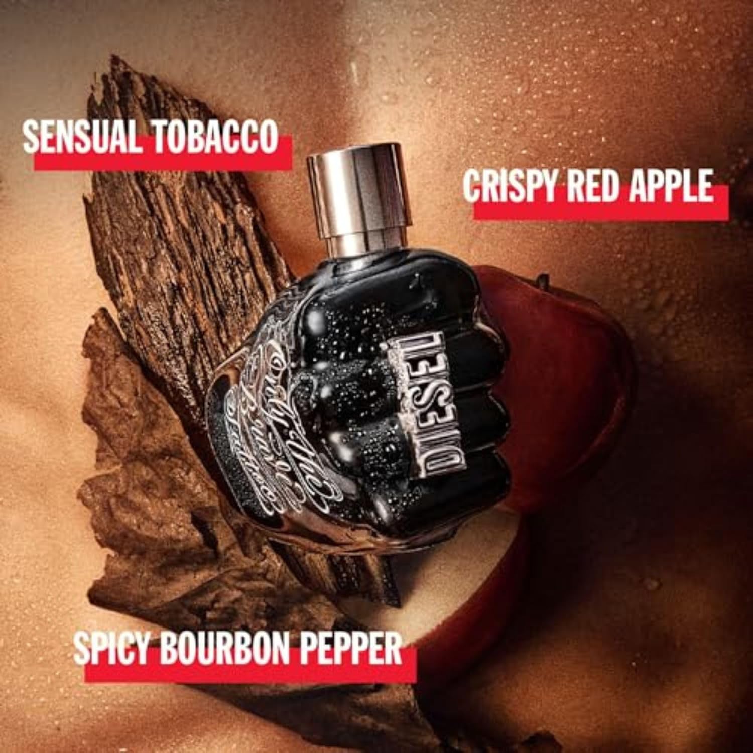 Diesel Only The Brave Tattoo, Eau de Toilette for Men, Woody Scent With Notes of Citrus, Sage, Pepper & Tobacco, 6.8 Fl. Oz.