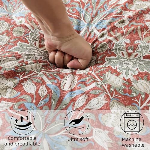 Miniatura 5 de Funda de futón 100% algodón para colchón de futón japonés con cremallera, tamaño individual, matrimonial, queen, lavable a máquina, súper suave