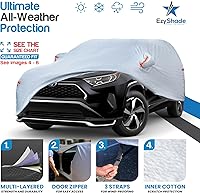 Vista 2 de EzyShade Funda impermeable para automóvil SUV de 10 capas para todo tipo de clima. Consulta la tabla de tallas del vehículo para un ajuste preciso.