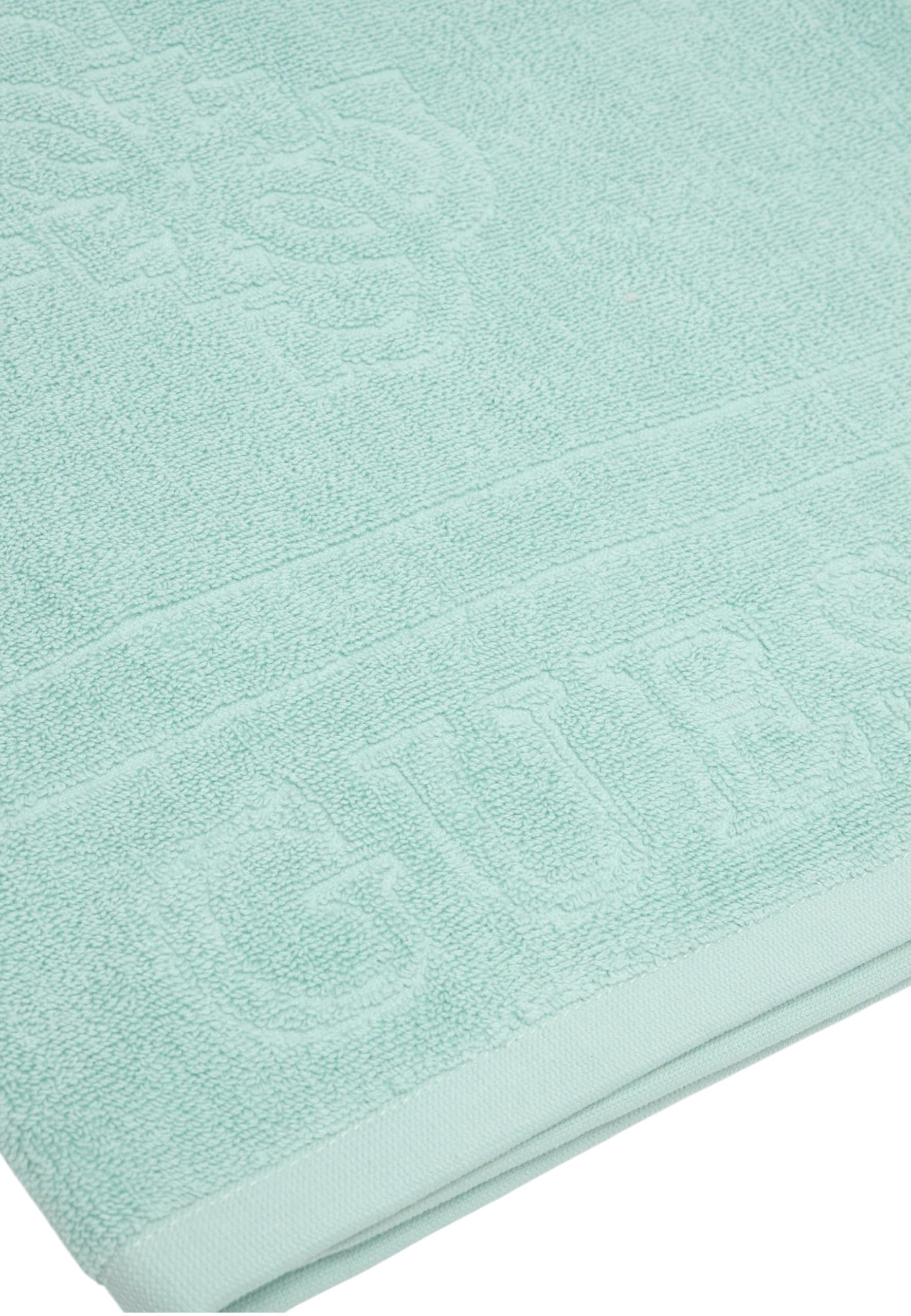 GUESS Toalla de playa 4G con logotipo, menta, 100% algodón, 180 x 100 cm