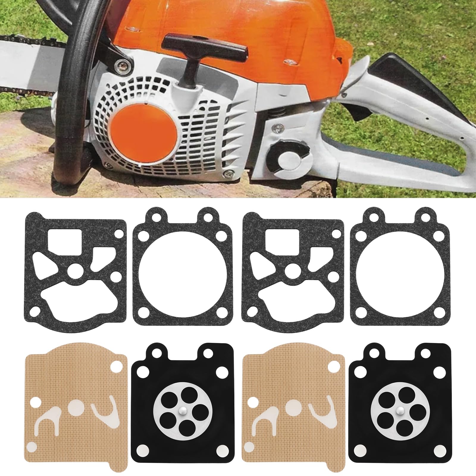 ECSiNG 2 x uszczelka naprawcza gaźnika 4130 007 1060 kompatybilna ze szczotkami Stihl FS36 FS40 FS44 FS50