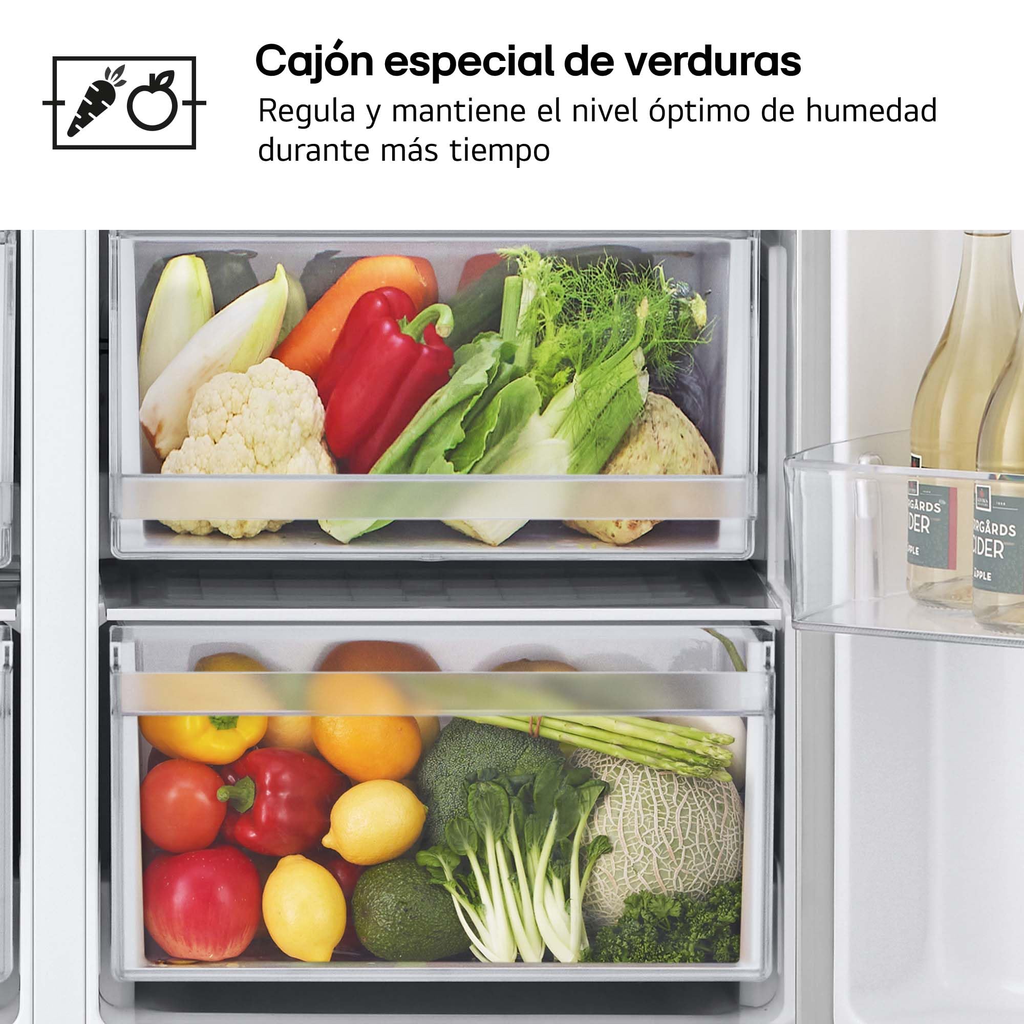 LG GSLC40PYPE - Frigorífico Side by Side, Serie 400, Clasificación E, 641 L, Inox Anihuellas