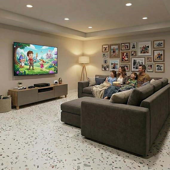 Allure Luxury Vinyl Tile Flooring, 12 Mil Wear Layer, Ultima Earl Grey Terrazzo 12 x 24, 6.5mm Thick Vinyl Tiles with Click and Lock Installation, 24 Boxes 565.44 sq ft.