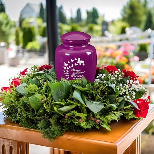 Miniatura 30 de Urna de mariposa mediana para cenizas humanas adultas, hembra, macho, urnas decorativas de cerámica verde para cenizas humanas mujeres/mamá/madre