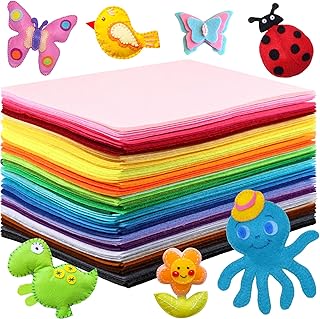 240 Pcs Felt Sheets for Crafts 12 x 12 Inch Felt Fabric Sheets Assorted Color DIY Felt Sheets for Kids and Adults DIY Craft Patchwork School Projects Sewing DIY, 1 mm Thick, 40 Colors