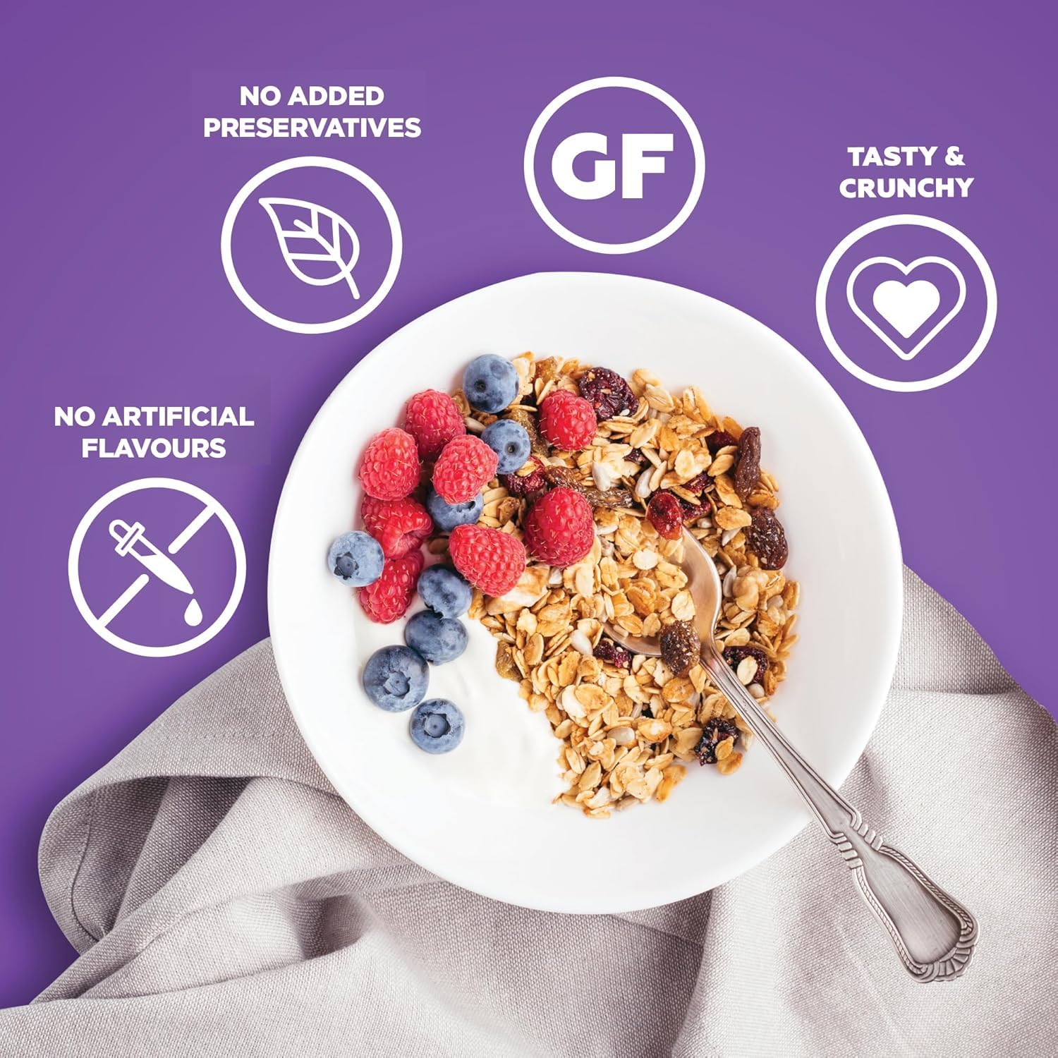 Yogabar Dark Chocolate & Cranberry Muesli with chia and flax seeds 450g - Breakfast Cereal with 83% Whole Grains, Nuts and Seeds, & Dried Fruits - Gluten Free Snack 3
