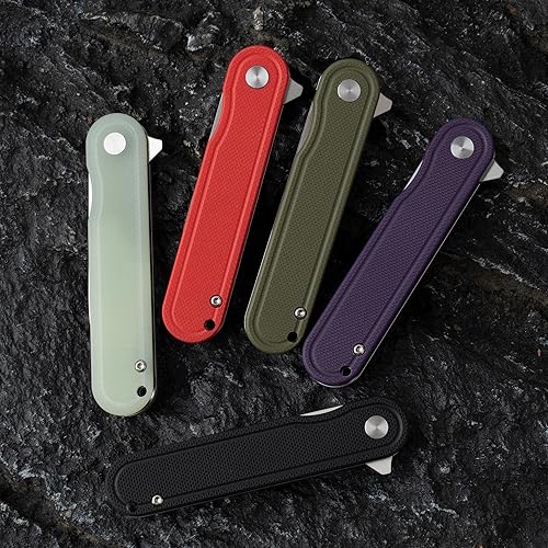 Miniatura 9 de Cuchillo de bolsillo G040, hoja de acero D2 de 2.75 pulgadas, mango G10, pequeño cuchillo EDC con clip de bolsillo para hombres y mujeres, 2.1 onzas