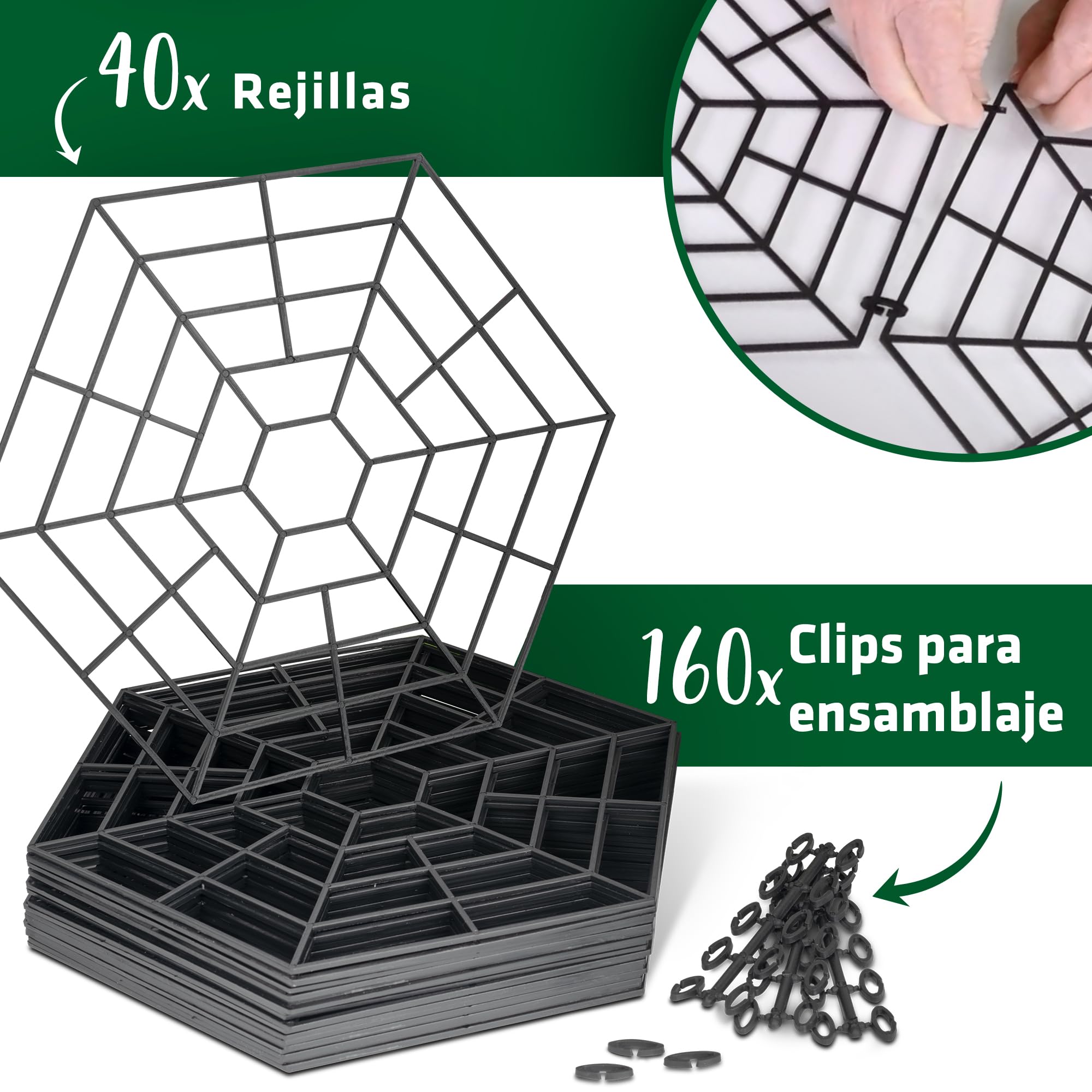 Gardigo® Malla Protectora para Estanque | Paquete con 40 Piezas | Red para Estanques Protección contra Pájaros Garzas Gorriones Gatos y Otros Animales
