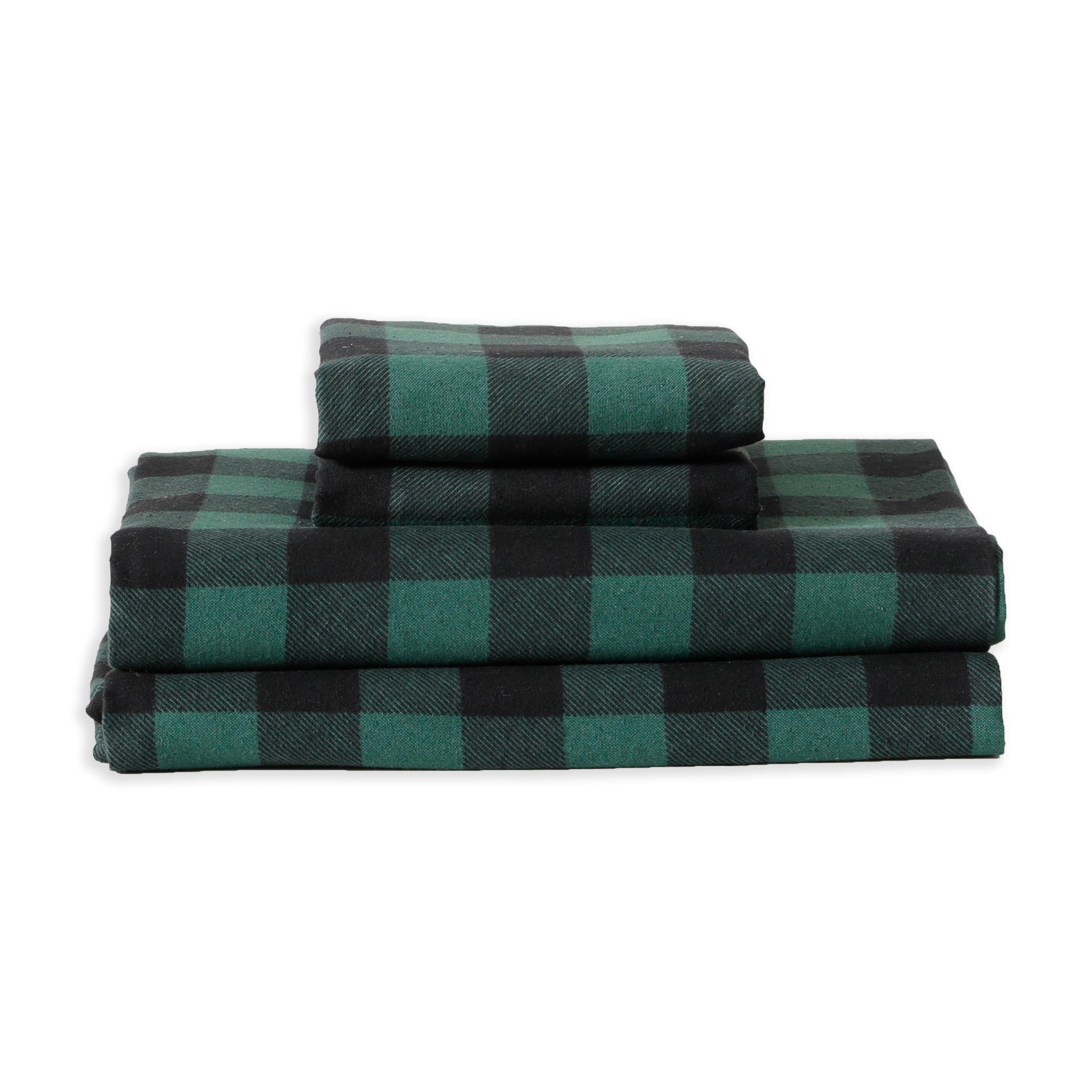 Elegant Comfort Juego de sábanas Suaves de Franela de algodón Turco 100% de 4 Piezas, sábana Bajera con Bolsillos Profundos, ultrasuaves, acogedoras y cálidas, tamaño matrimonial,