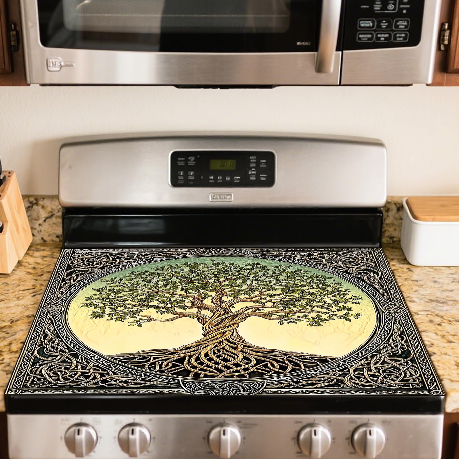 Nuxovilar Stove Top Cover Cooktop Protector 20x28in Polyester Glass
