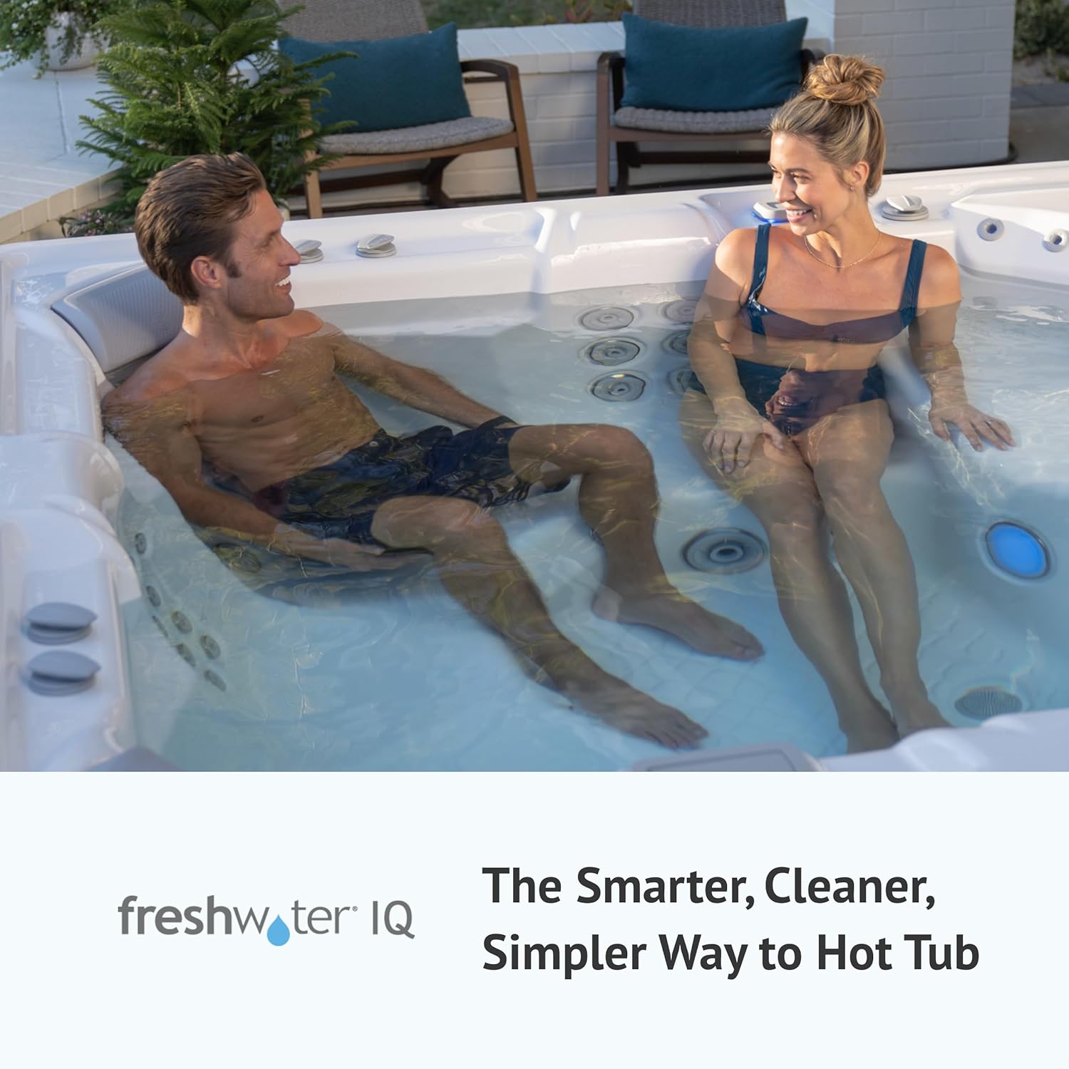 FreshWater Smart Monitoring Sensor - Smart Water Monitor for Spas & Hot Tubs - Smart Monitoring Sensor for Salt Systems - Sensor with Hourly Water Testing to Help Maintain Clean, Natural-Feeling Water