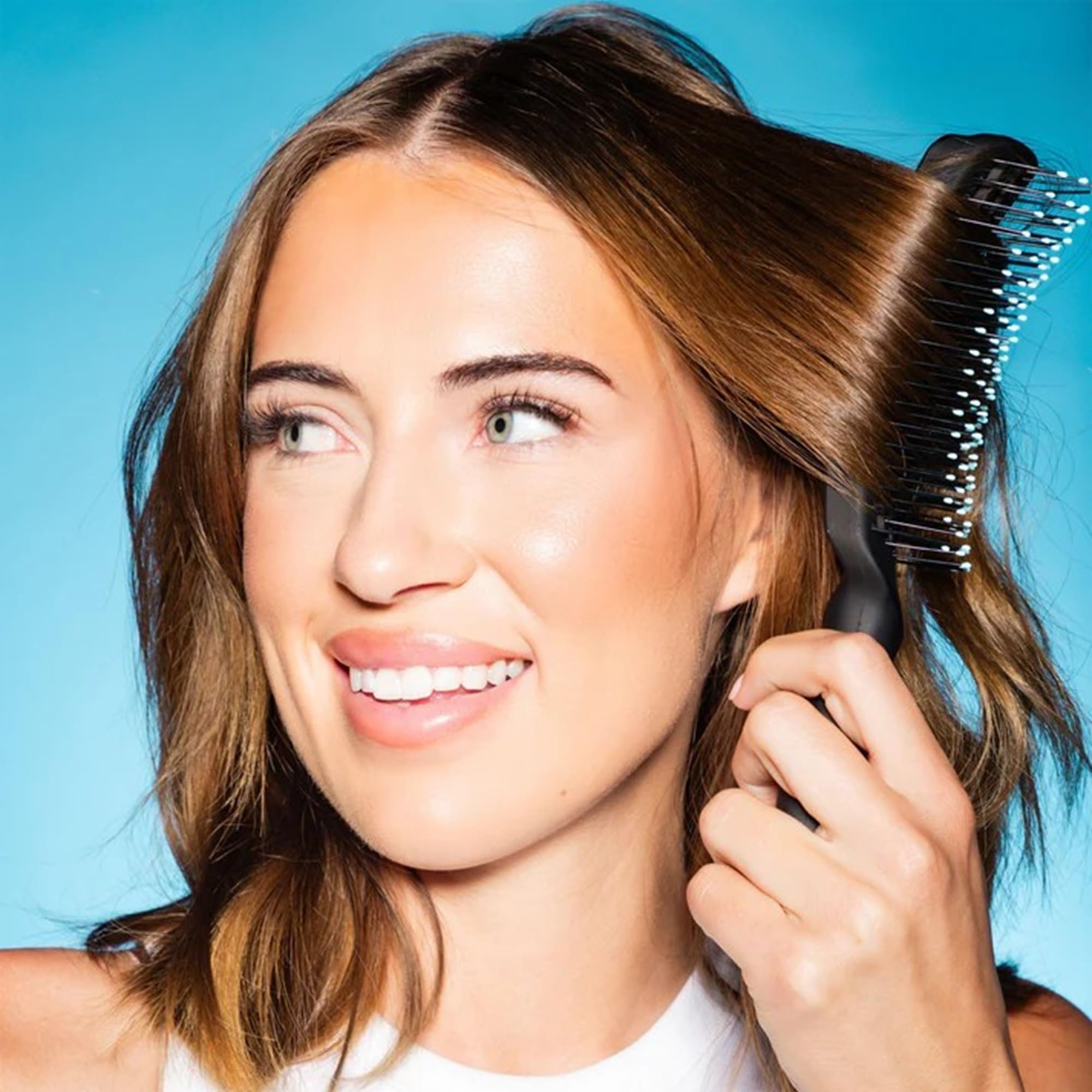 Gimme Beauty - Cepillo de pelo ventilado - Cepillo desenredante sin daños - Mango ergonómico, antiestático y cerdas de nailon flexibles resistentes al calor - Accesorios para el cabello para mujer