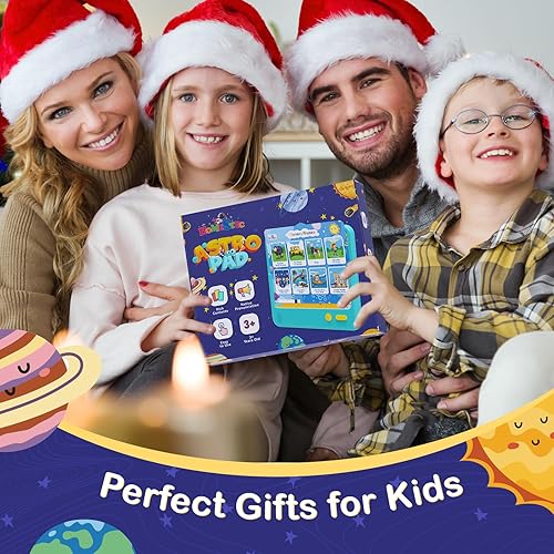 Miniatura 7 de HOMESTEC Astro Pad, juguetes de aprendizaje interactivos para niños de 3 4 5 6 años, tableta educativa de terapia del habla para niños, incluye