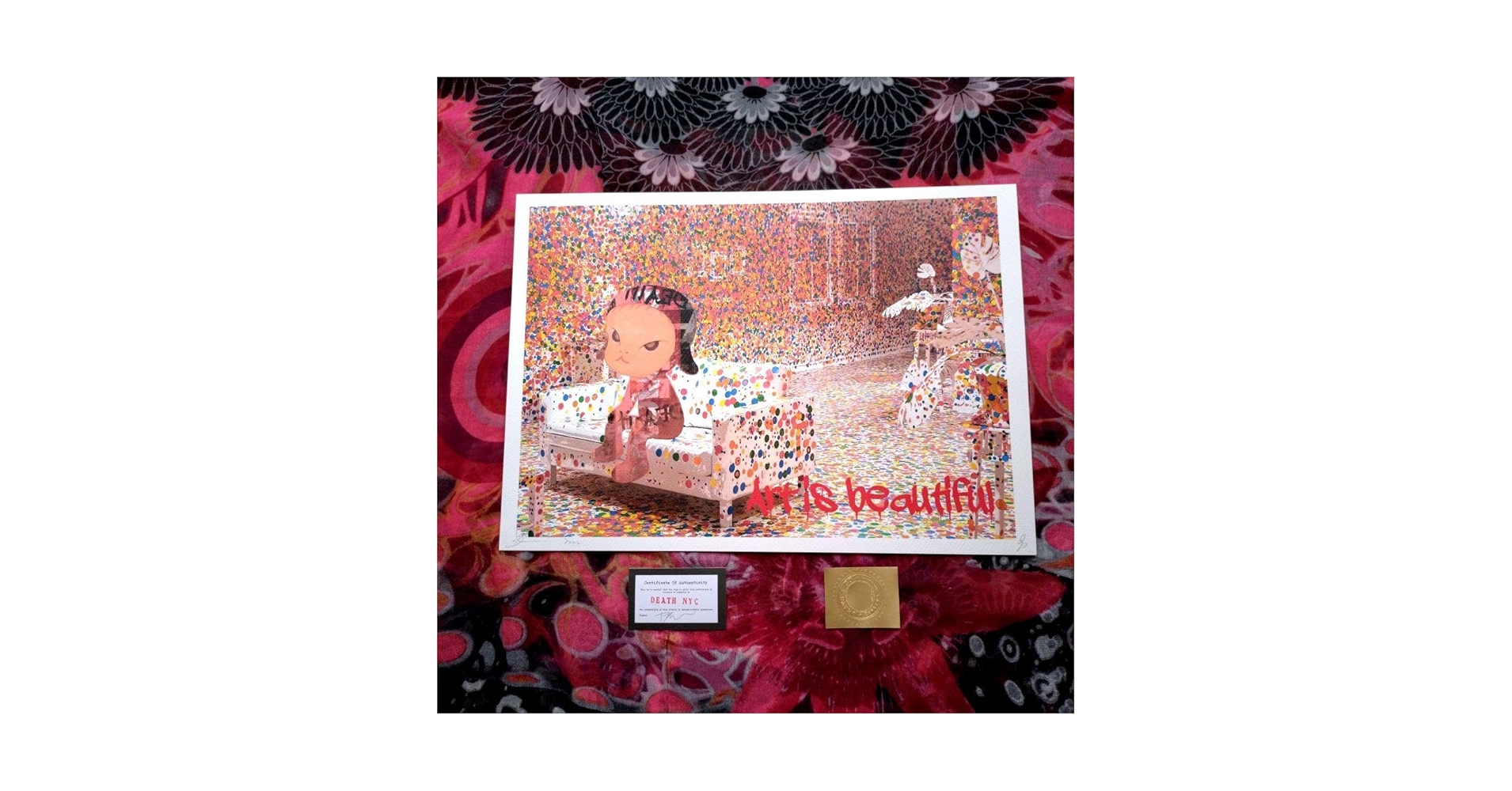 【世界限定100枚】DEATH NYC フレーム付きアート 奈良美智 草間彌生 Amazon.co.jp: death nyc 世界100枚 奈良美智 草間彌生 : おもちゃ