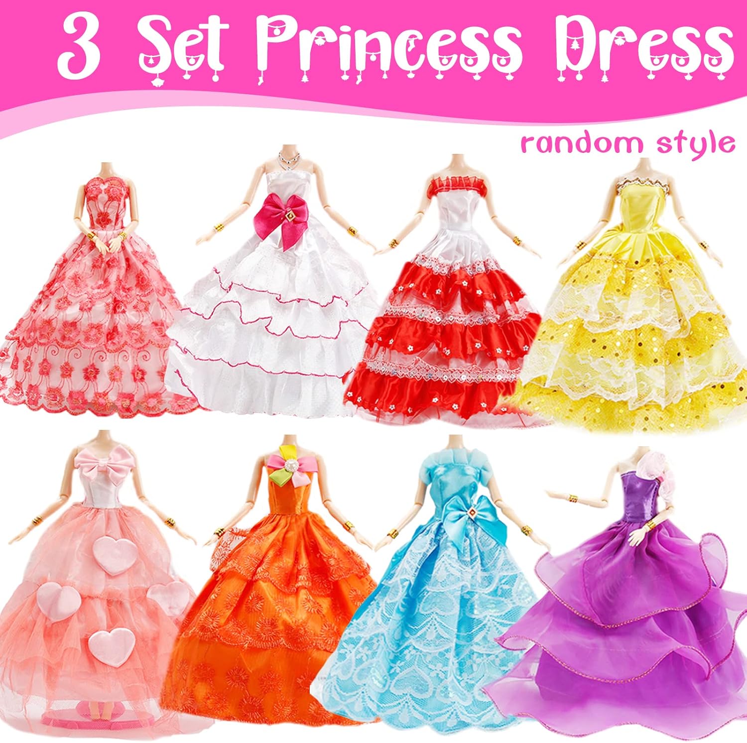 40 Pcs Doll Clothes Outfit for Barbie Doll, 11.5 Inch Doll Accessories ...