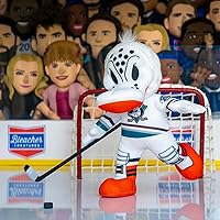 Vista 4 de Bleacher Creatures Anaheim Ducks Wild Wing - Figura de peluche de mascota de la NHL de 10 pulgadas (uniforme triangular verde azulado), una mascota