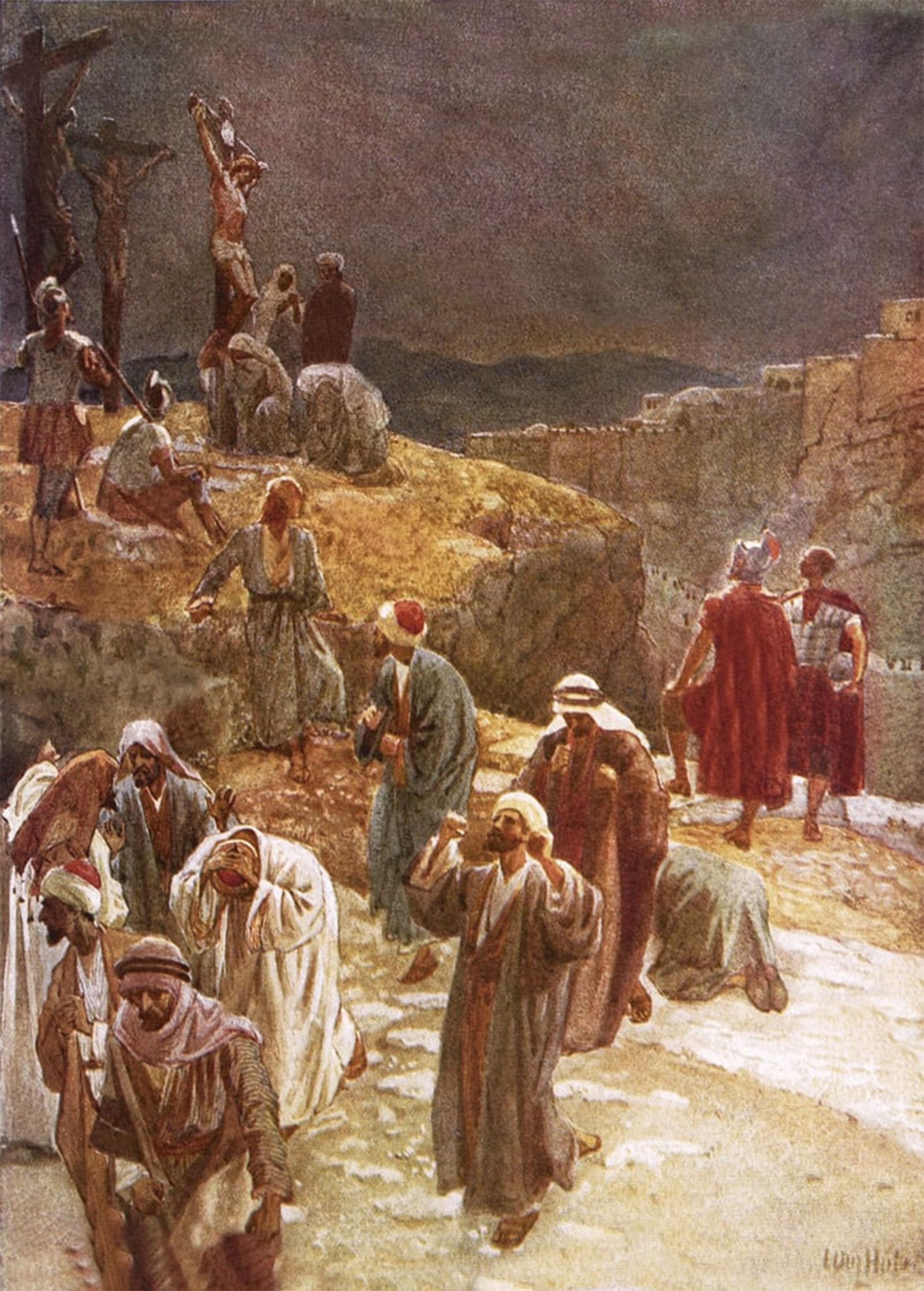 POSTERIIk Vintage Art Print Images Pictures Print Jesus Yielding Up the Ghost by William Brassey Hole Modern Colour Posters for Office Home Decor 60x90cm