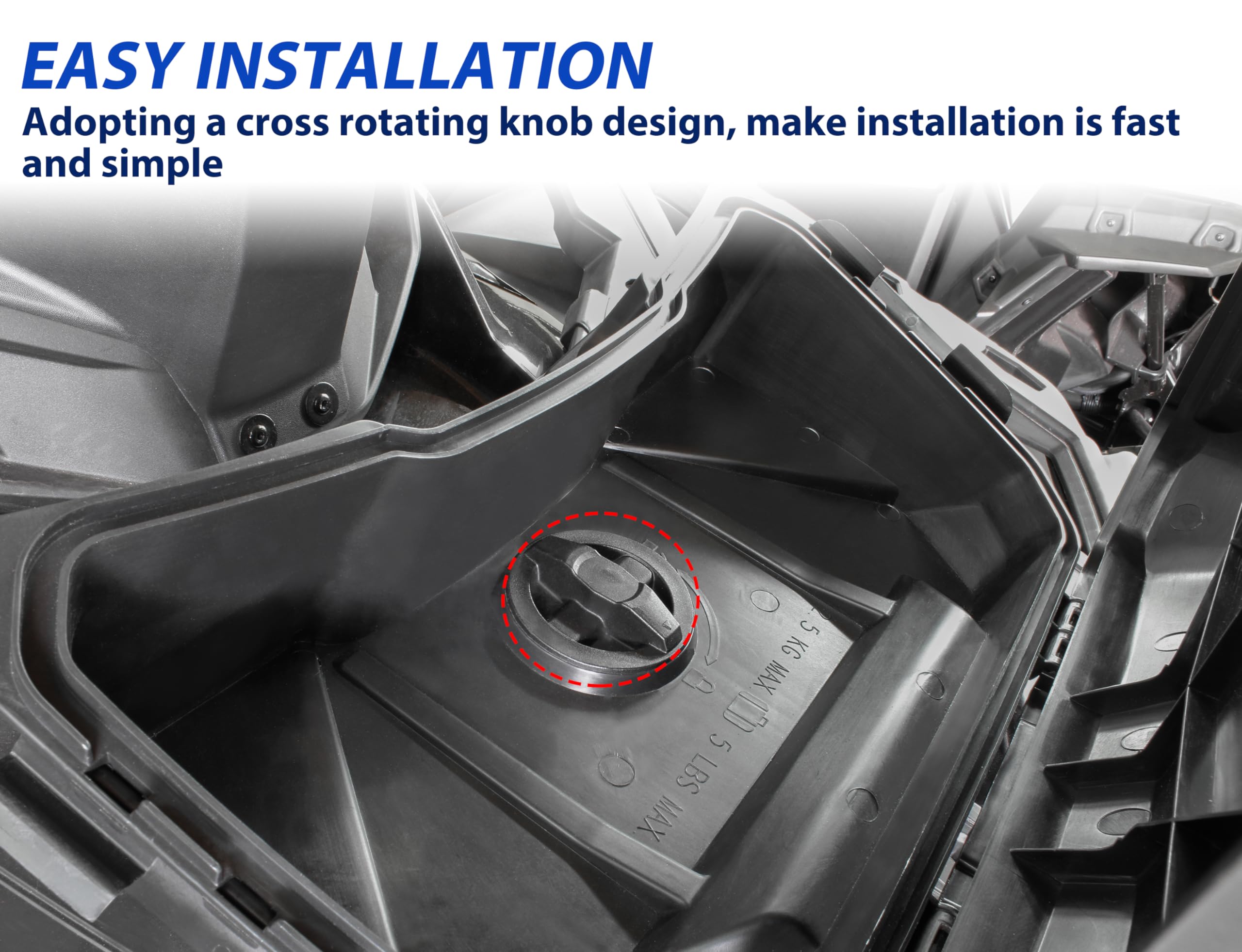 UTVSXPERT Storage Cargo Box for Outlander & Can-Am, 2GAL (7.5L) Black Front Rear Racks Tool Bed Box, Replace OEM #708200408