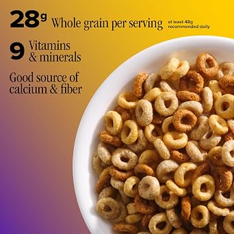 Multi Grain Cheerios, Heart Healthy Breakfast Cereal, Gluten Free, Family Size, 18 oz