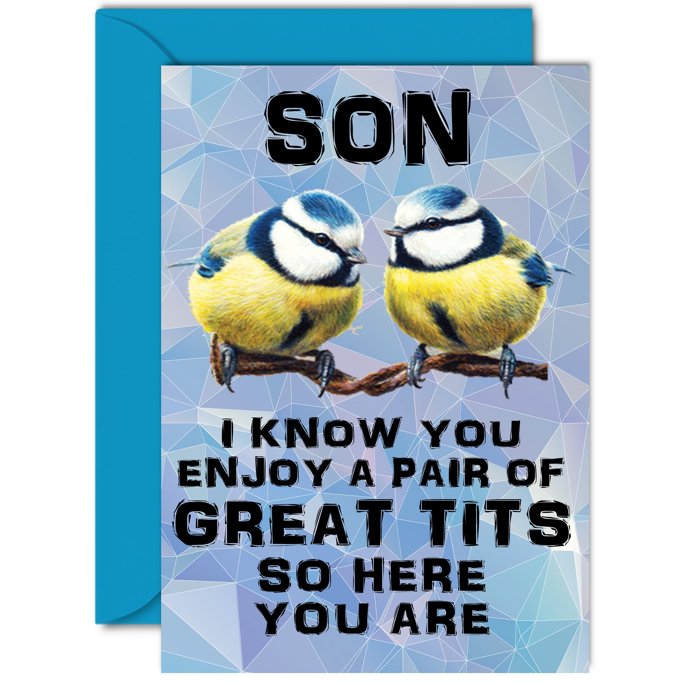 Funny Birthday Cards for Son - Great Pair - Joke Rude Birthday Card for Son from Mum Dad, Humour 18th 21st 25th 30th 40th Bday A5 Greeting Cards