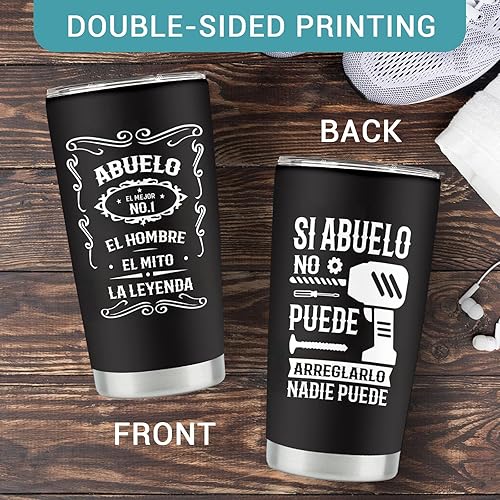 Miniatura 3 de Regalos de Abuelo en Español Vaso de 20 onzas, Regalos para Abuelo, El Mejor Abuelos Del Mundo, Los Mejores Regalos de Abuelos de Nietos, Regalo