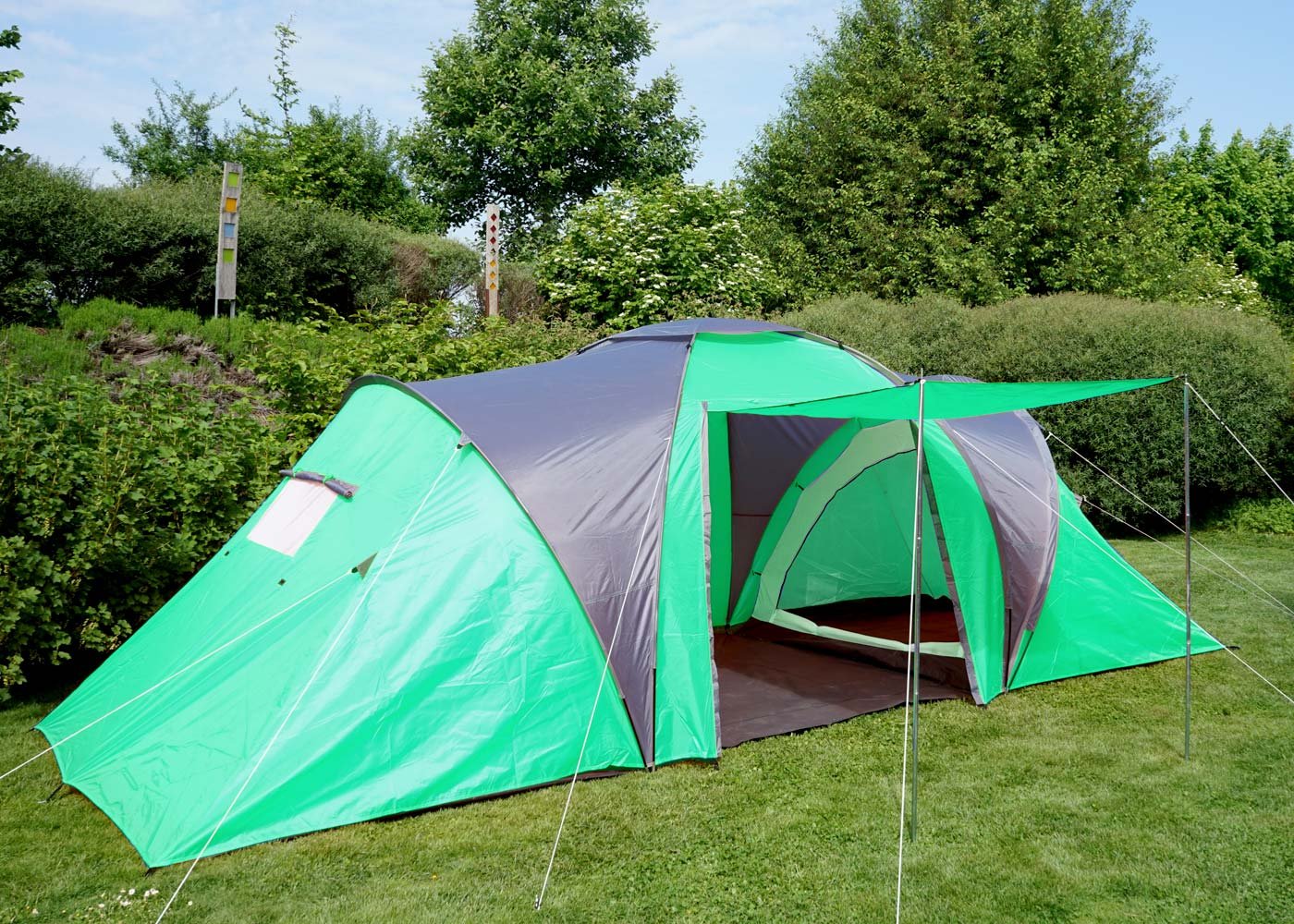 Mendler 6-Mann Campingzelt Loksa-AM - grün | Zelt, Kuppelzelt, Igluzelt, Festival-Zelt, 6 Personen