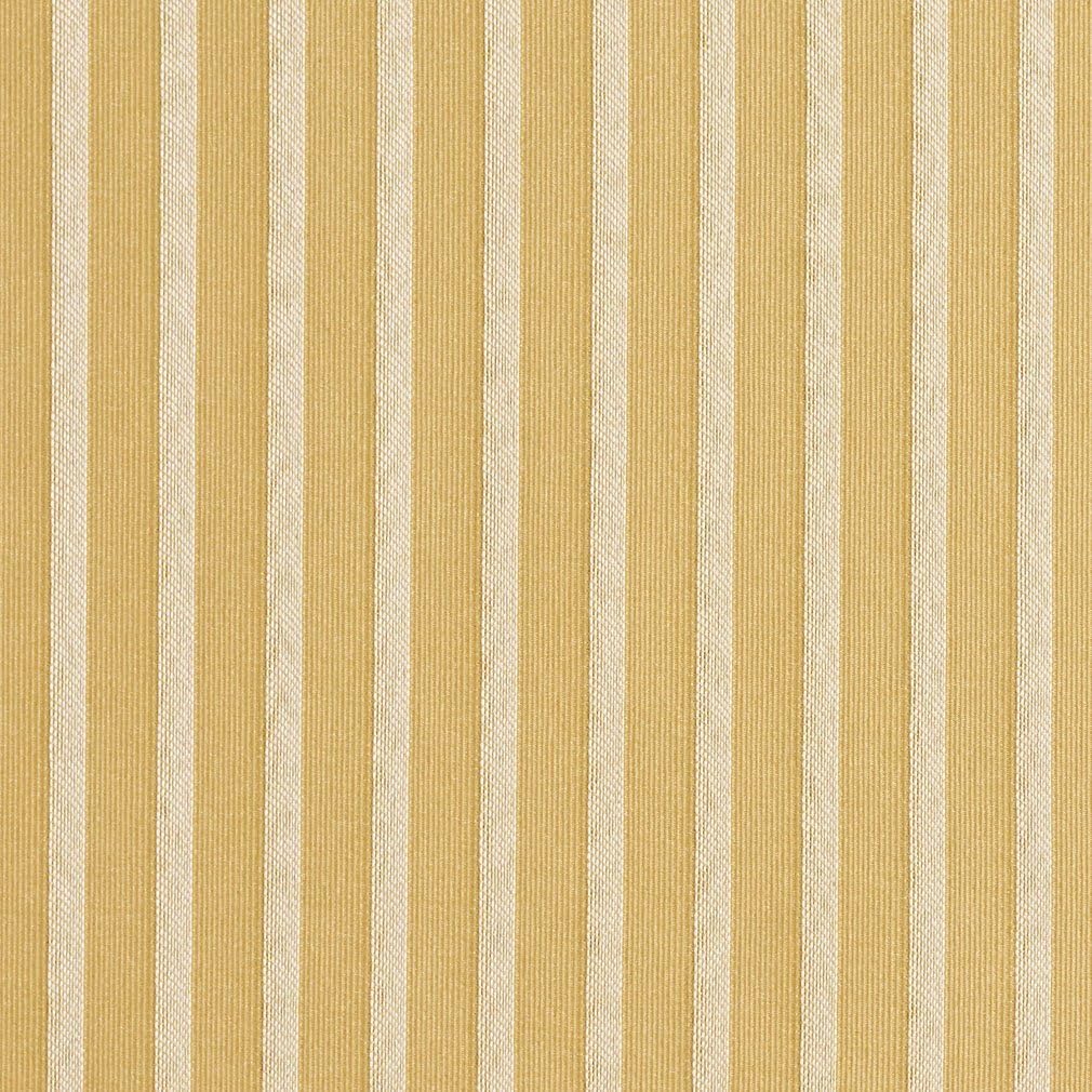 Gold Striped Jacquard Woven Upholstery Fabric by The Yard - SKU: Hayden Flax