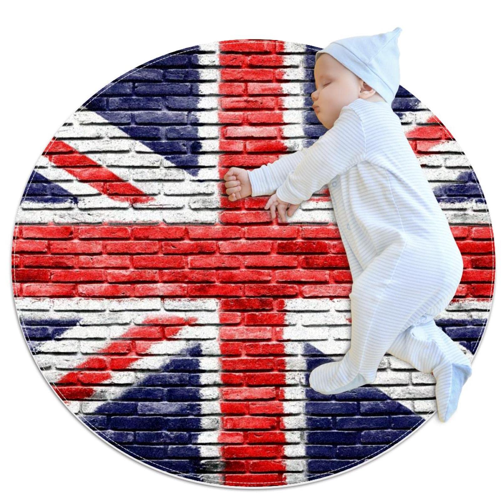 Tapis drapeau anglais rond JDEZ : une déco originale et chaleureuse pour la buanderie