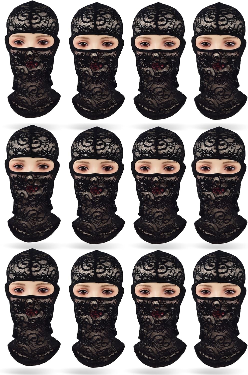 Xeoxarel 12 Pack Balaclava Ski Mask, Motorcycle Cycling Full Face Cover for Men/Women