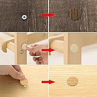 Vista 4 de 648 piezas de 12 colores autoadhesivos para agujeros de tornillo, calcomanías de PVC a prueba de polvo para muebles de madera, gabinete, pared