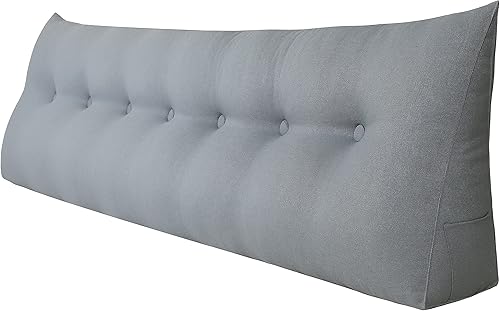 Miniatura 7 de Almohada triangular de cuña para cabecero, almohadas de cama para cabecero, almohada de cuña para reposo en cama, almohada de lectura, relleno de