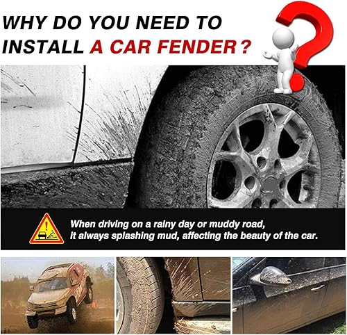 Vista 9 de Powerty Ajuste personalizado para guardabarros Toyota RAV4 2025 2024 2023 2022 2022 2021 2020 2019 protectores contra salpicaduras moldeados