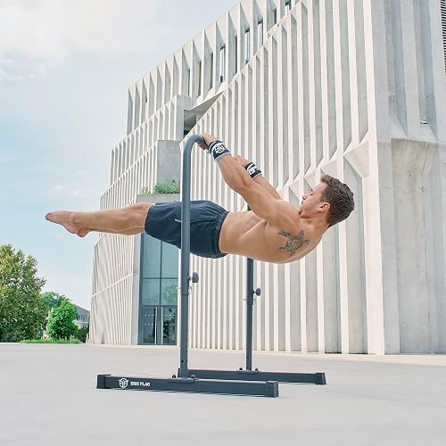 Eric Flag - Pull-up bar adjustable to four heights, made of reinforced steel, up to 250 kg, pull up bar, multifunctional for dips and pull-ups, gym, calisthenics, pull-up bar, freestanding - 7