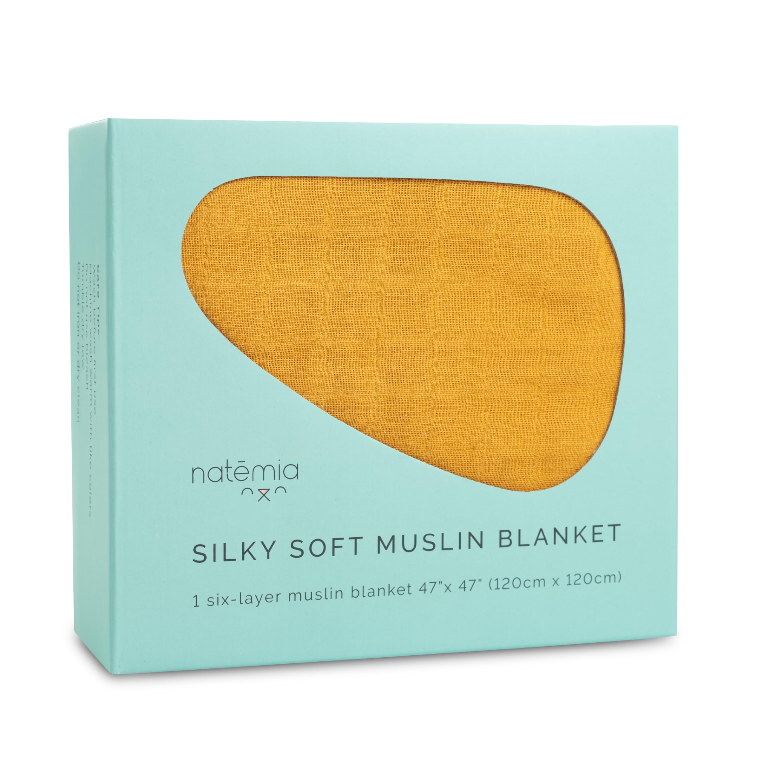 Natemia Muslin Baby Blanket - Ultra Soft, Breathable Baby Blankets for Girls and Boys - Newborn Essentials- Multi-Purpose Stroller Cover, Play Mat, XL