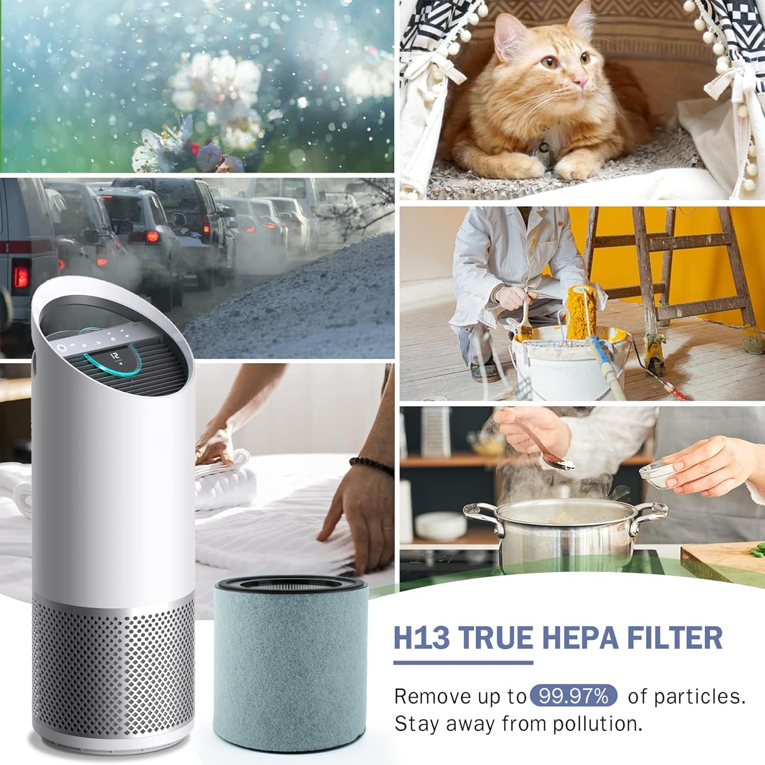 Z3000 Replacement Filter Set Compatible with TruSens Z-3000 & Z-3500 Air Purifier, Includes 1 High-Efficiency Filter, 4 Carbon Filters and 4 Pre-Filters, Compare to Part NO. AFHZ300001 - Image 5