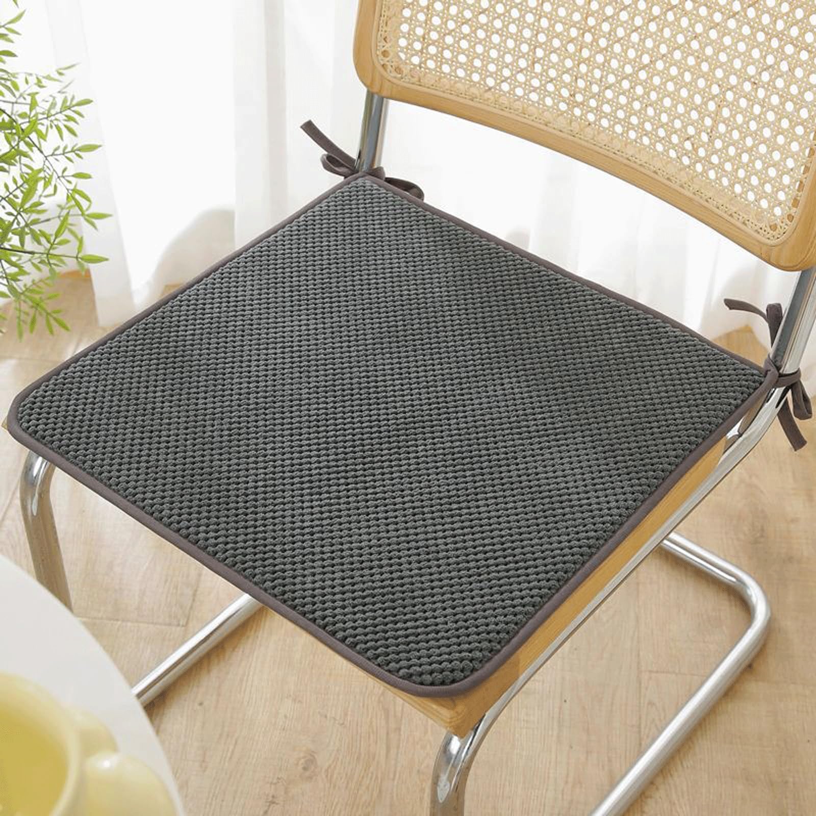uyeoco Galette de Chaise 40x40cm/45x45cm/50x50cm Lot de 6/4/2/1 Carré Coussins Doux pour Intérieur Et Extérieur Coussins de Chaise de Bureau, Coussins d'Assisepour(S12,6PCS_45X45CM)