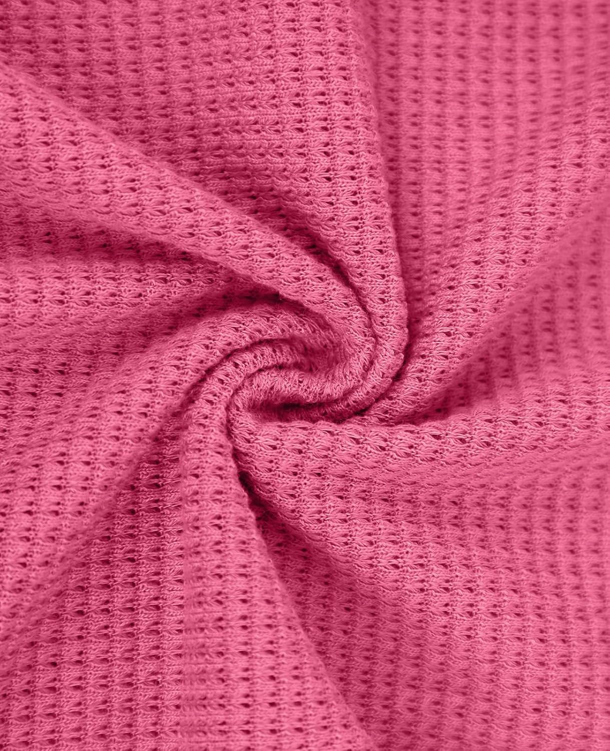 Poetsky Womens Waffle Knit Tops 2026 Oversized Long Sleeve Henley Shirts Fall Casual V Neck Loose Fit Tunic Blouse - Image 4